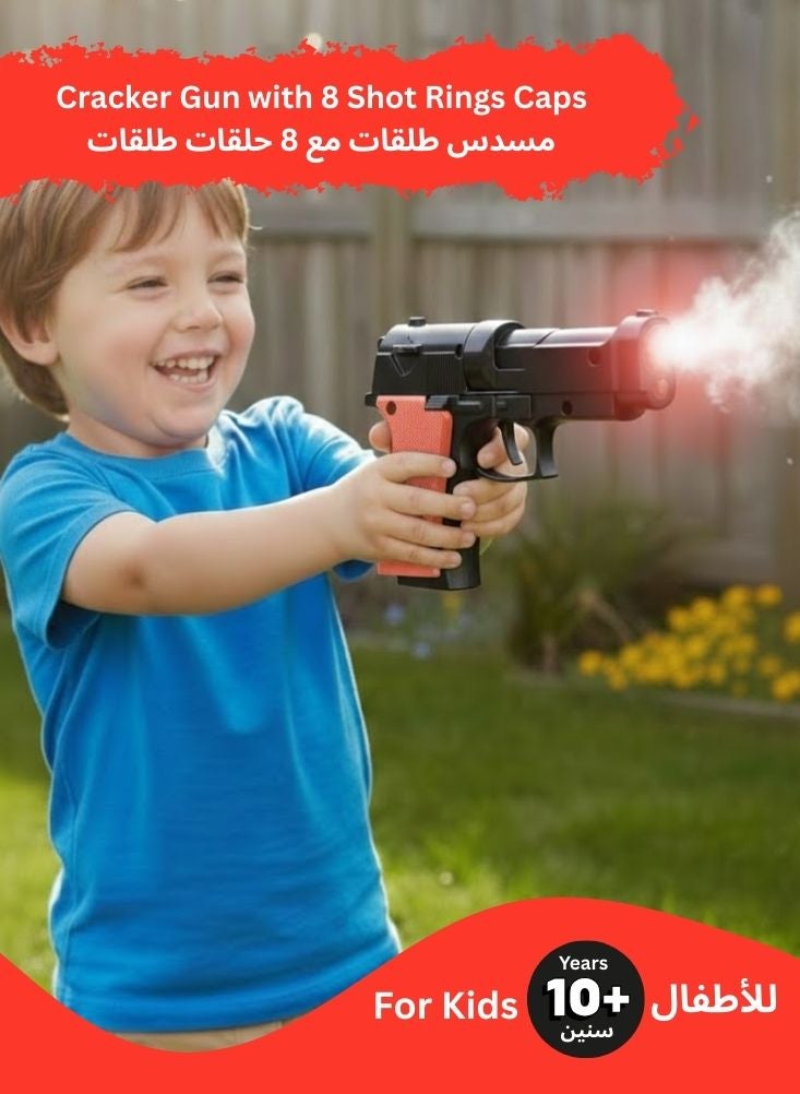 Premium Alloy Cap Gun Toy Pistol with Ring Caps – Kids Metal Crack Sound Toy Gun with 72 Shot Disc Caps - Image 2